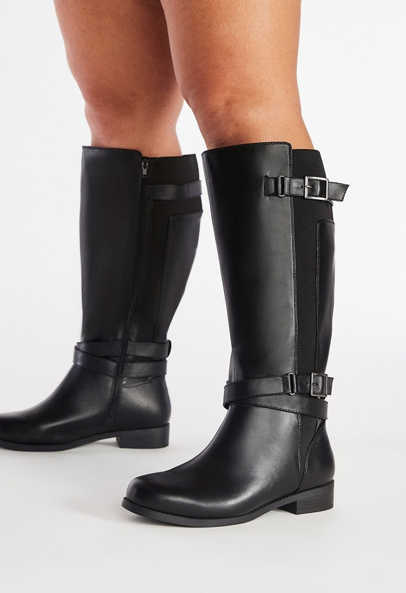 Valerie Flat Boot Black