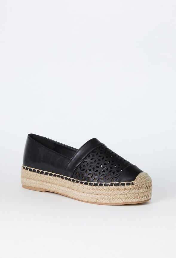 Lydia Espadrille Flat Black