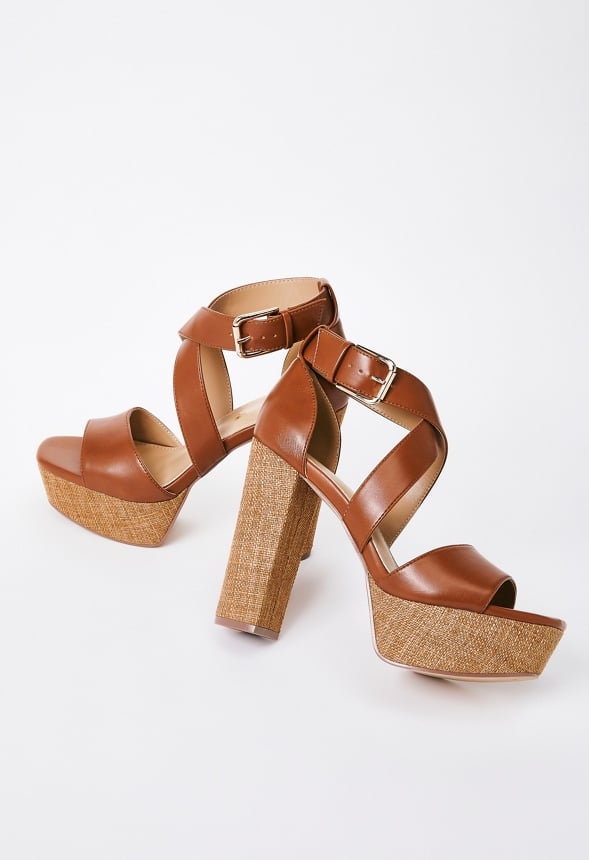 Sereia Heeled Sandal French Oak/ Light Brown
