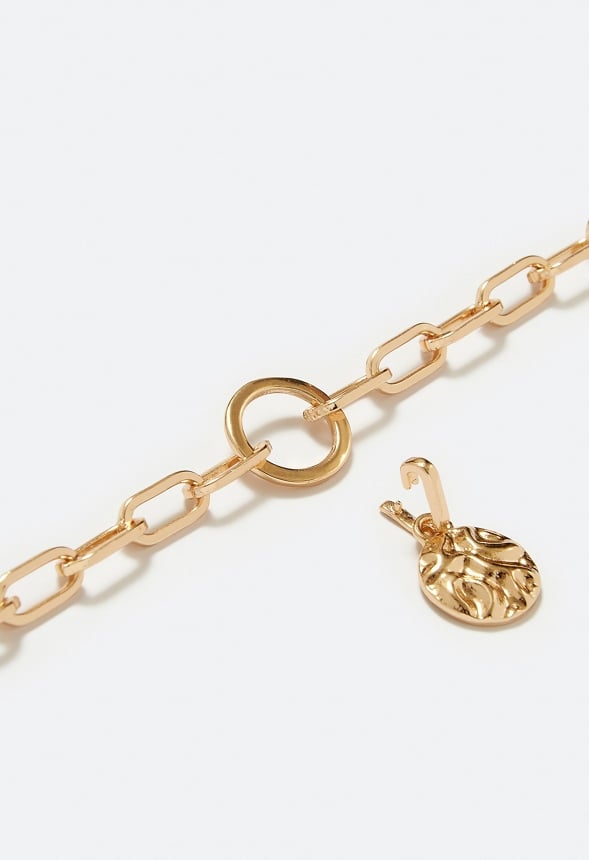 Kala Chain Necklace With Ring And Interchangeable Charms Gold