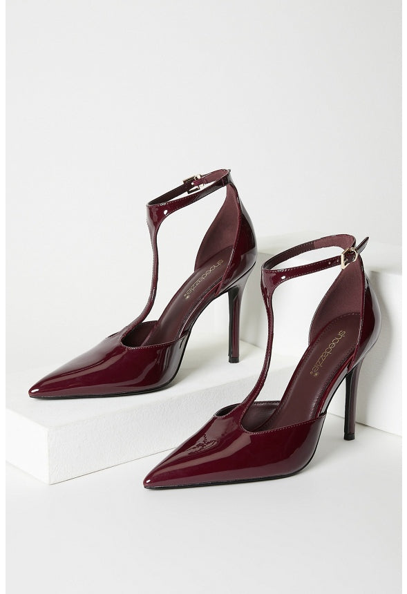 Vedeka Stiletto Pump Maroon Banner