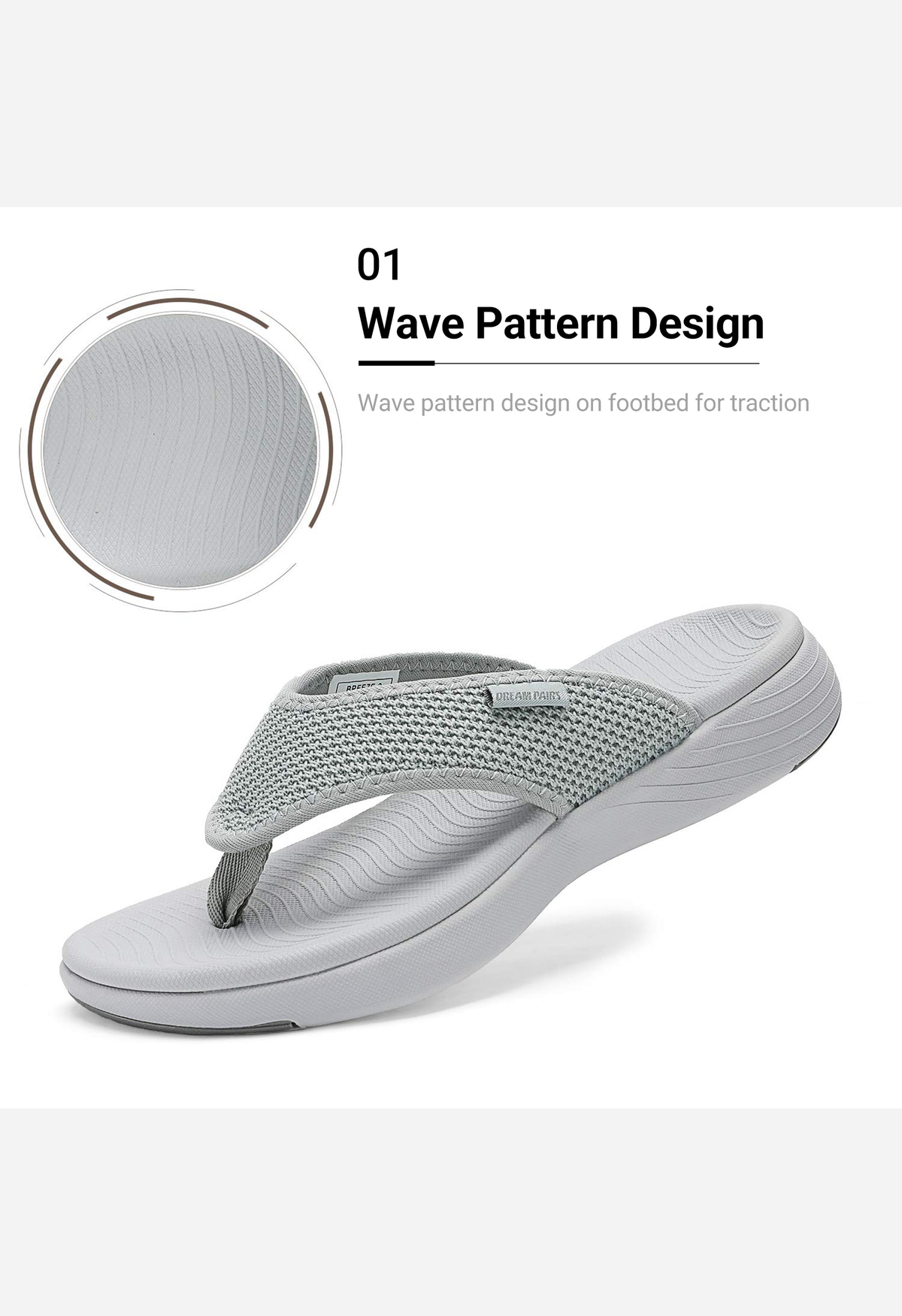 Women's Arch Support Soft Cushion Flip Flops Thong Sandals