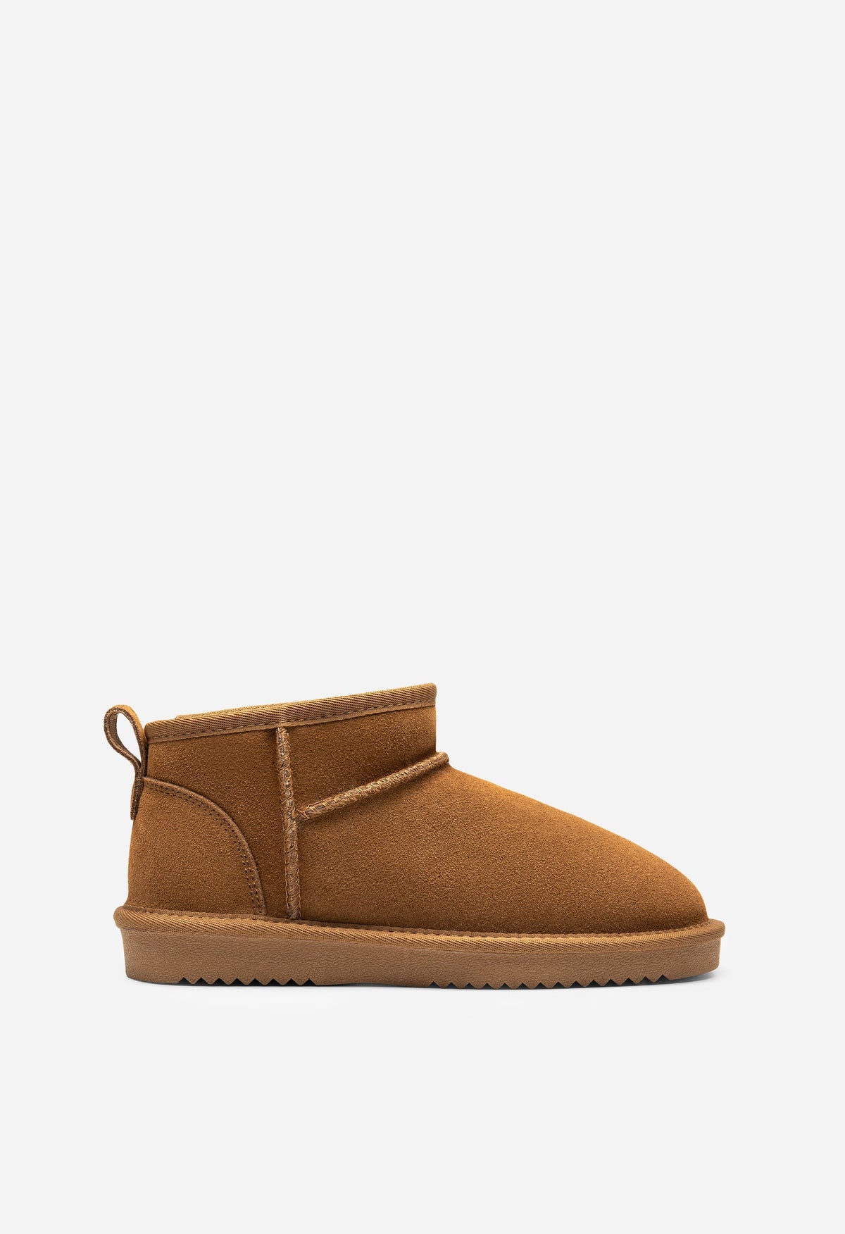 Ankle Winter Boots for Women Genuine Suede Faux Fur Lining Water Resistant Warm Snow Boots Slip On Memory Foam Comfort Booties