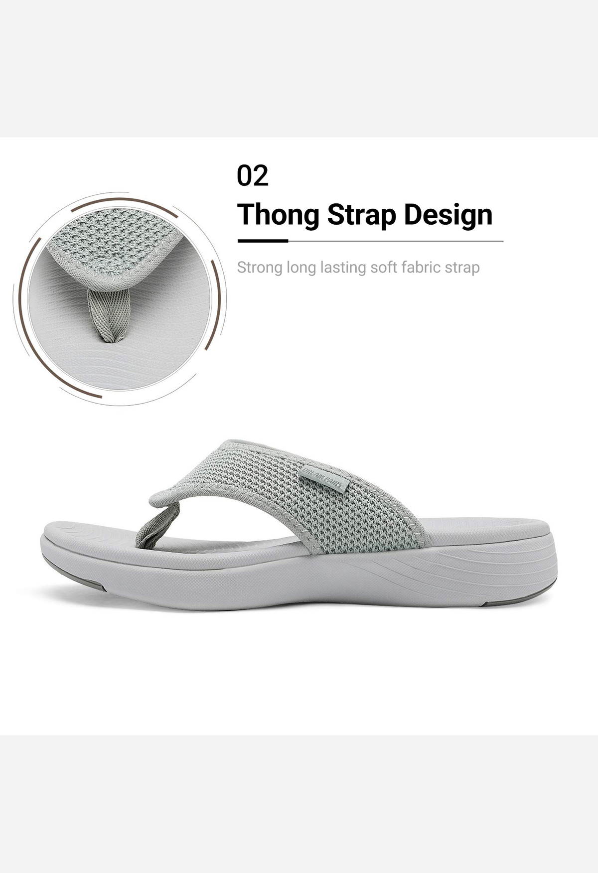 Women's Arch Support Soft Cushion Flip Flops Thong Sandals