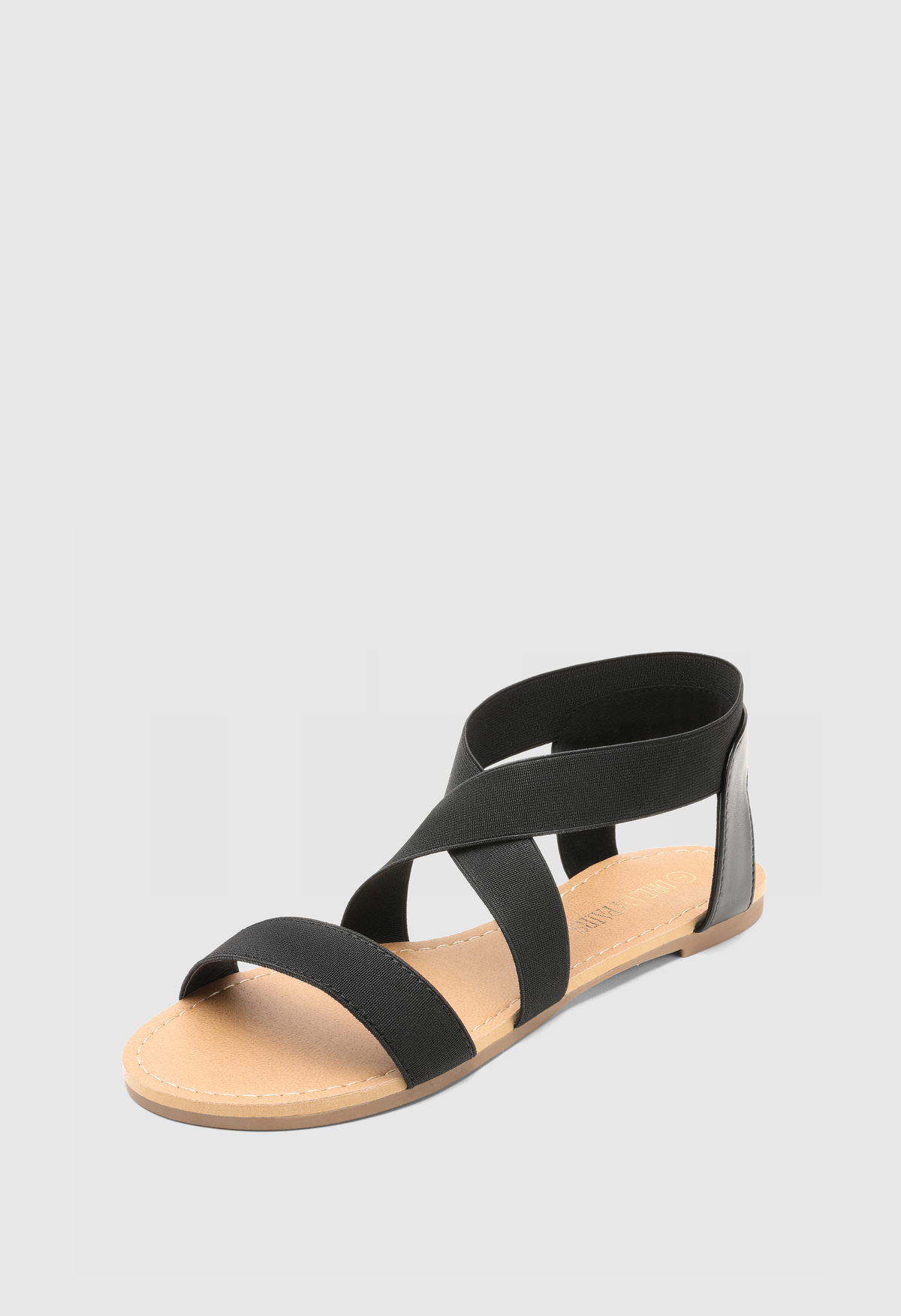 Women's Elastic Ankle Strap Flat Strappy Gladiator Summer Sandals
