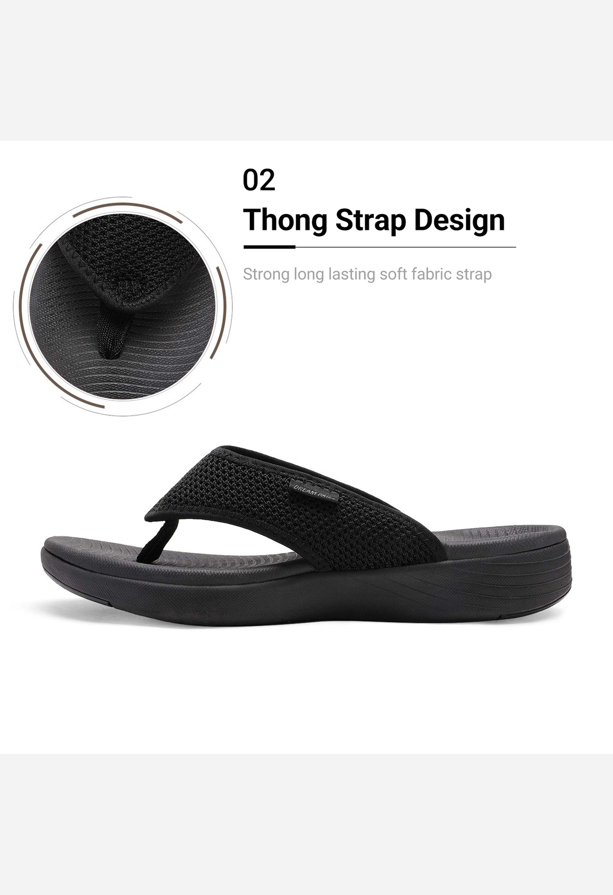 Women's Arch Support Soft Cushion Flip Flops Thong Sandals