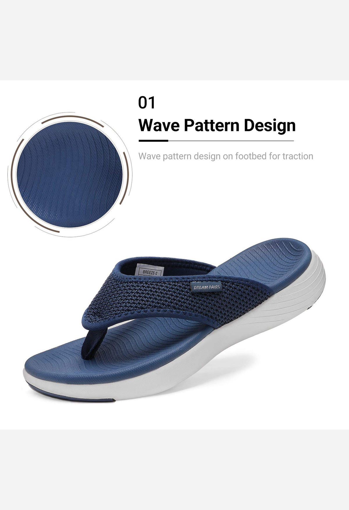 Women's Arch Support Soft Cushion Flip Flops Thong Sandals