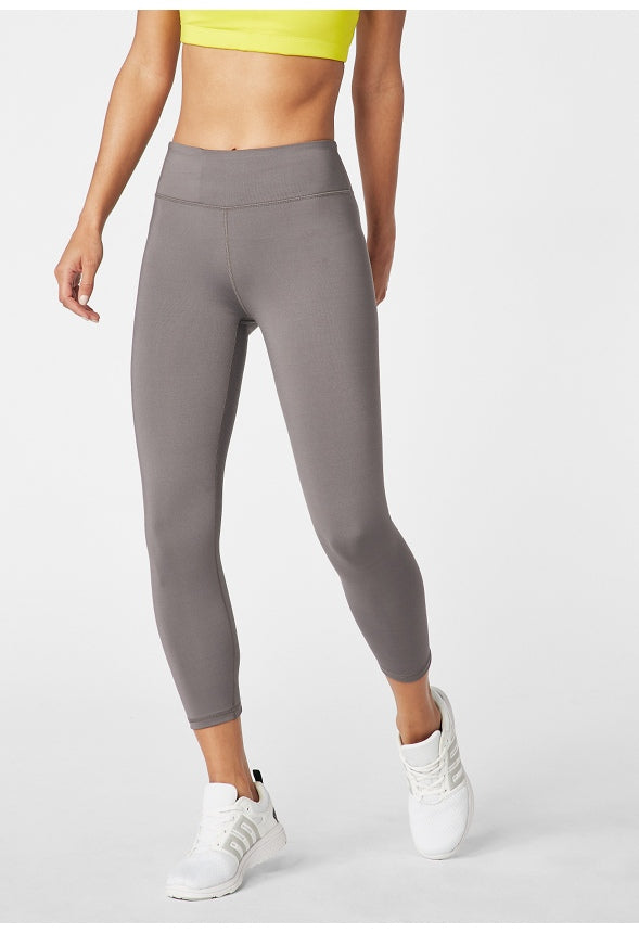 Cropped Back Cutout Active Leggings Plum Kitten