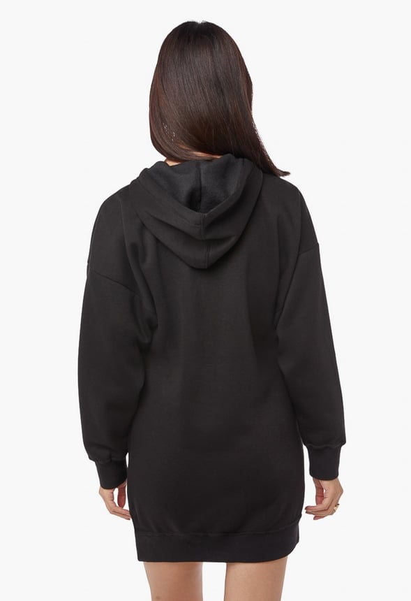 Sweatshirt Hoodie Dress Black Caviar