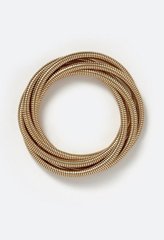 Lillie Coil Wire Adjustable Bracelet Gold