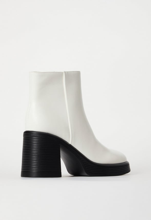 Brienne Platform Ankle Boot Bright White