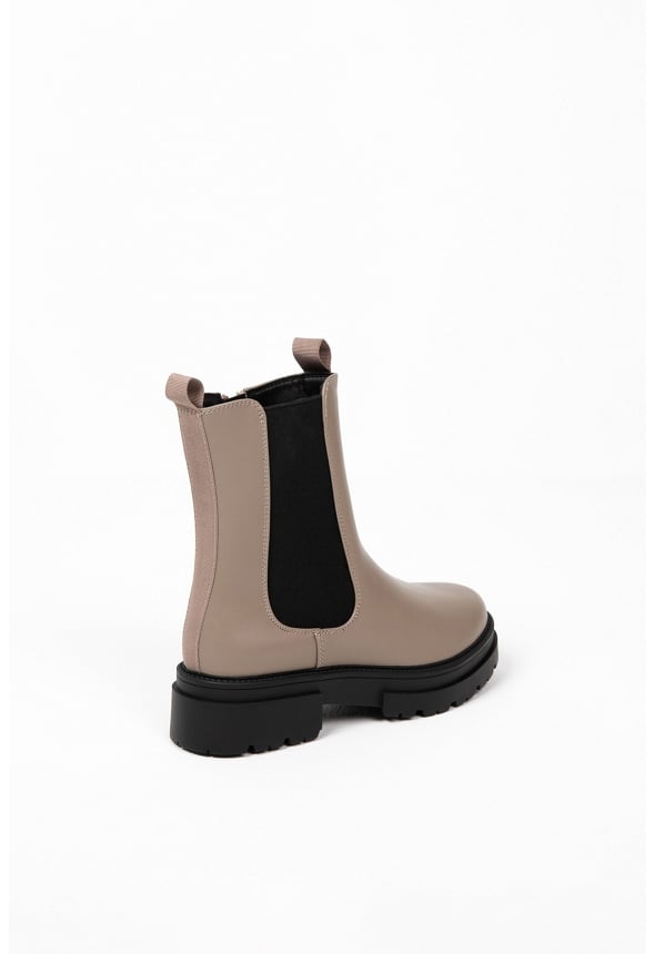 Camila Lug Sole Ankle Boot Taupe