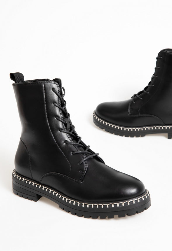 Ivet Lace-Up Boot Black