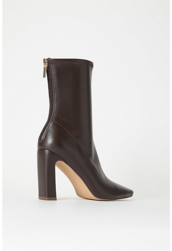 Maddie Stiletto Bootie Cacao Brown