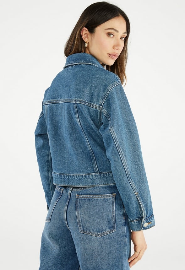 Boyfriend Crop Trucker Jacket Collective
