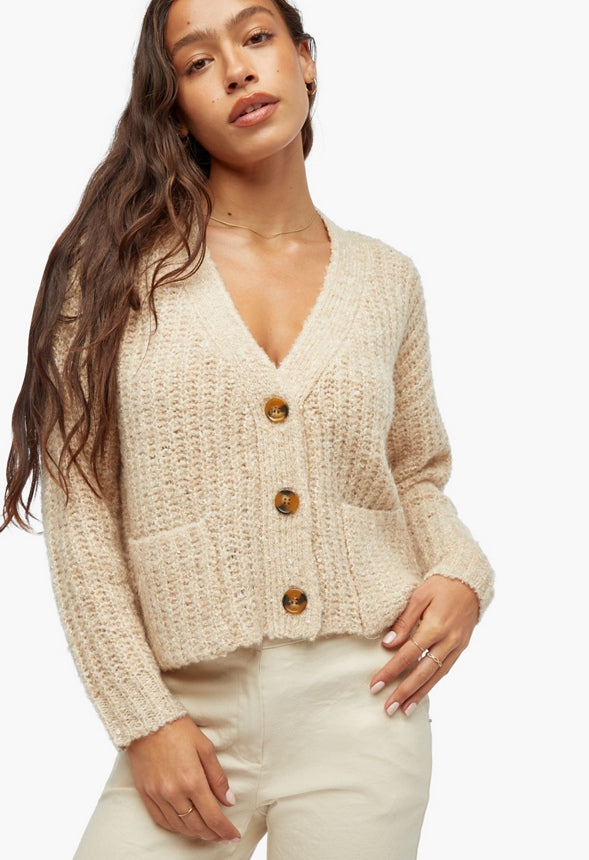 Boxy Cardigan Beige