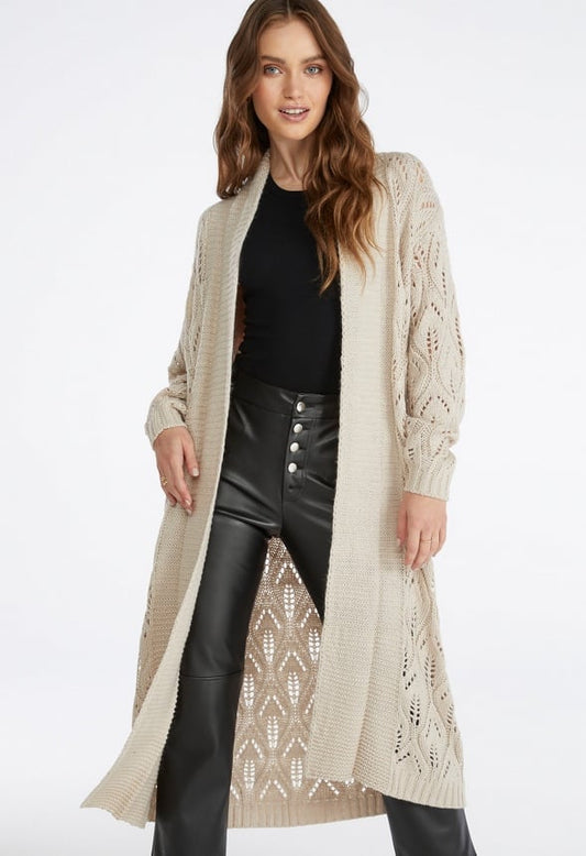 Cosy Crochet Cardigan Vapor Blue