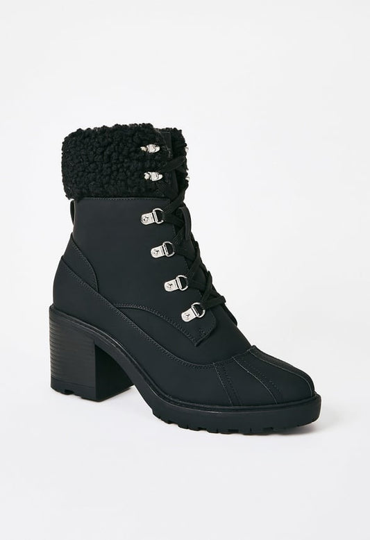 Elie Sherpa Combat Boot Black Caviar
