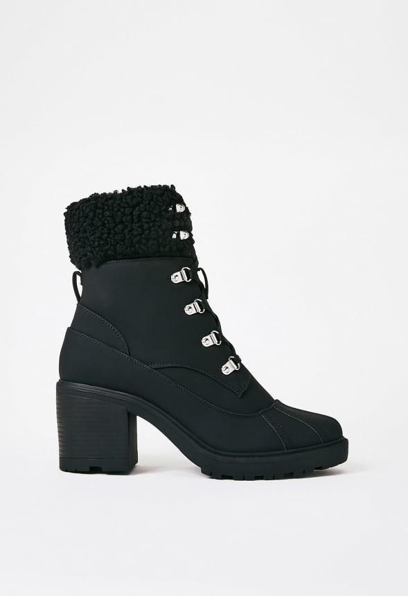 Elie Sherpa Combat Boot Black Caviar