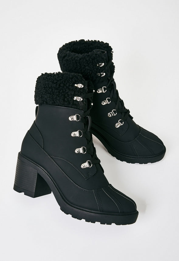 Elie Sherpa Combat Boot Black Caviar