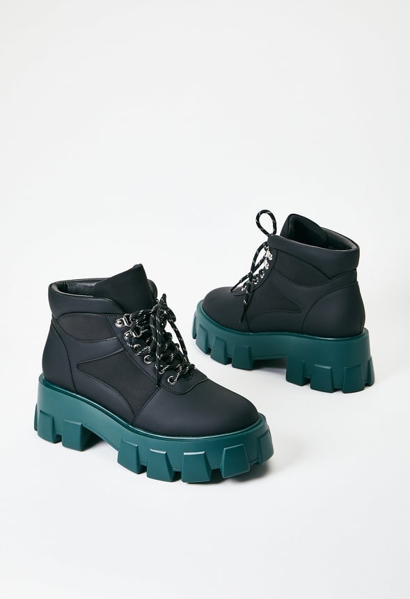Sylvie Lug Sole Ankle Boot Black
