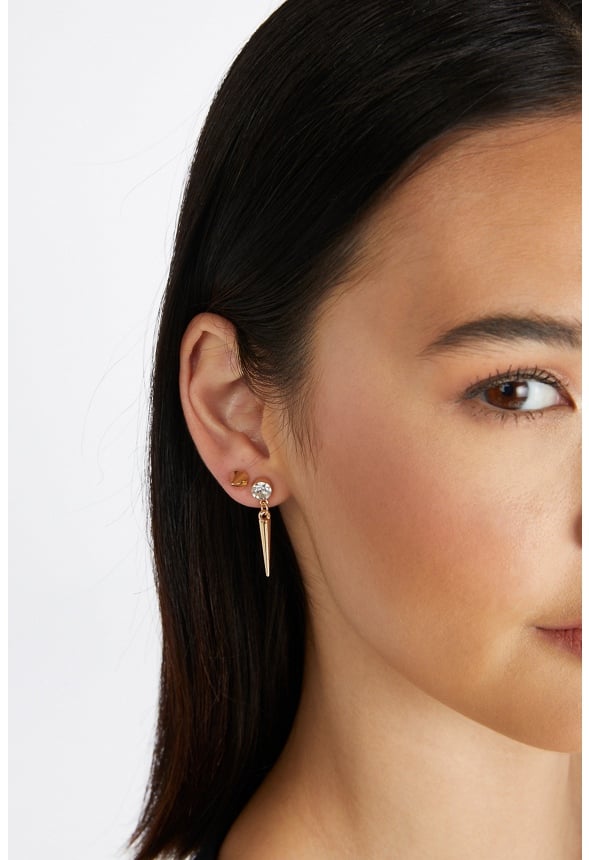 Sylvia Crystal Mixed Earrings Multipack Crystal/ Gold