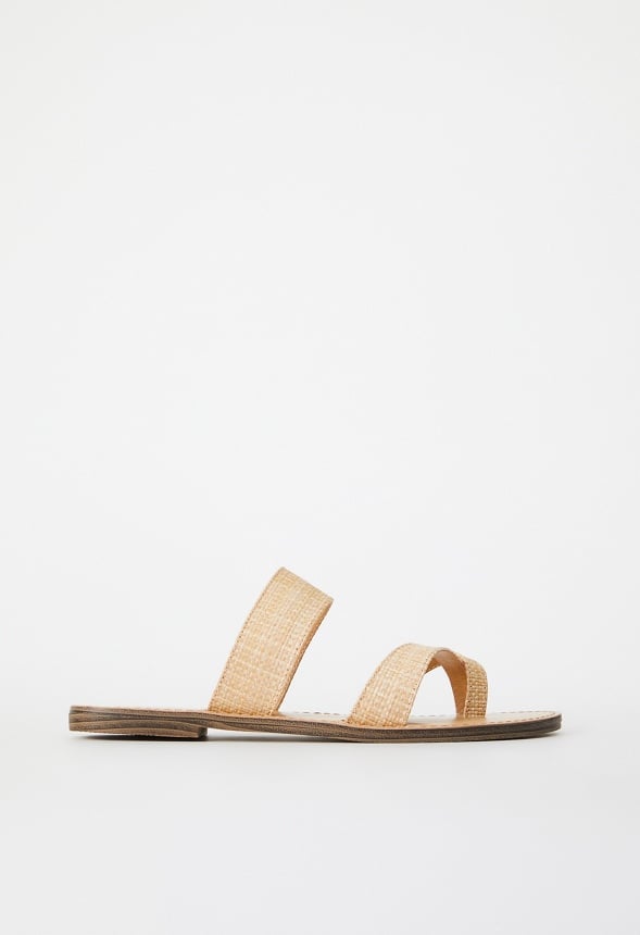 Cloey Faux Leather Slider Natural