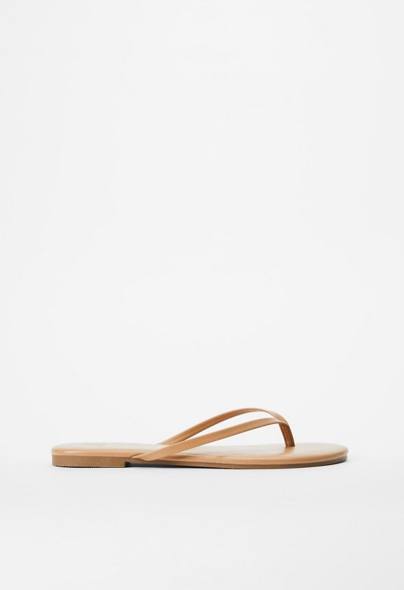 Layla Flat Thong Sandal Light Tan