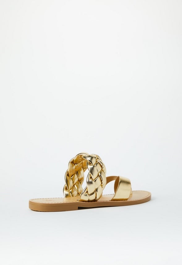 Suri Flat Slide Sandal Gold