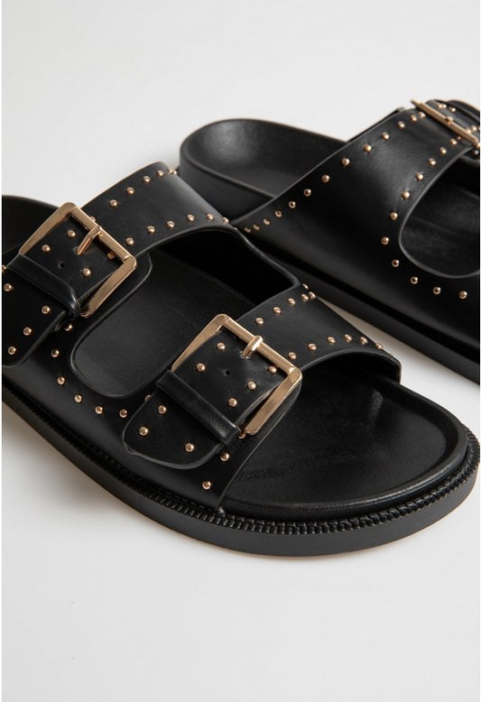 Antonia Flat Sandal Black