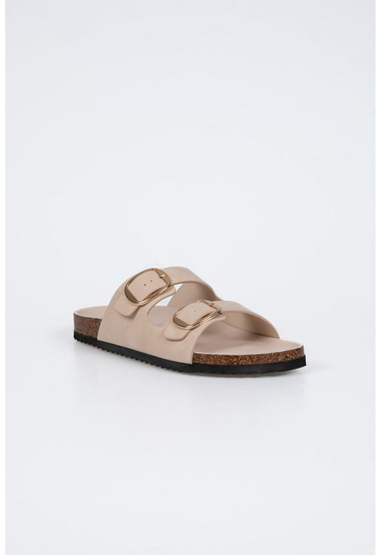 Brenda Flat Slide Sandal Pink