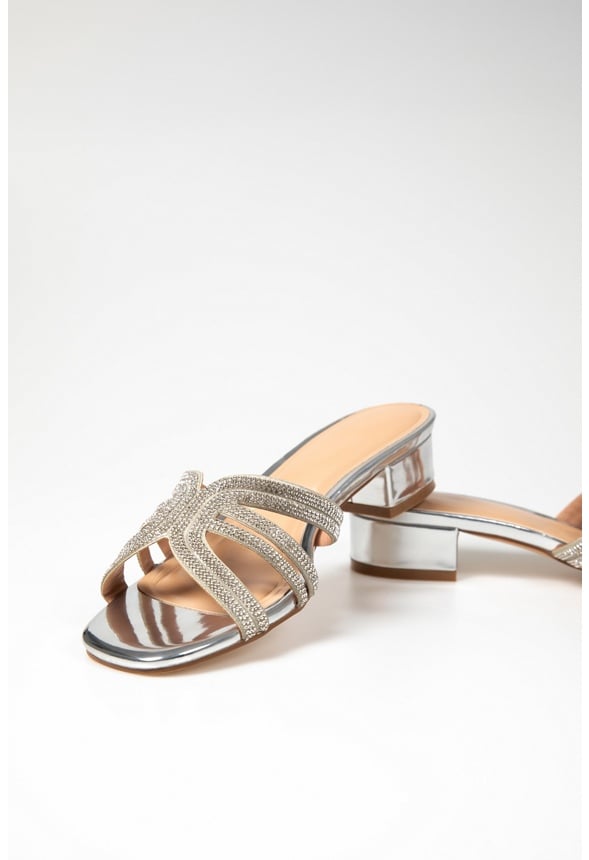 Catalina Block Heeled Sandal Silver