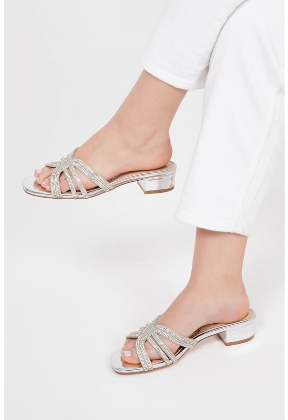 Catalina Block Heeled Sandal Silver