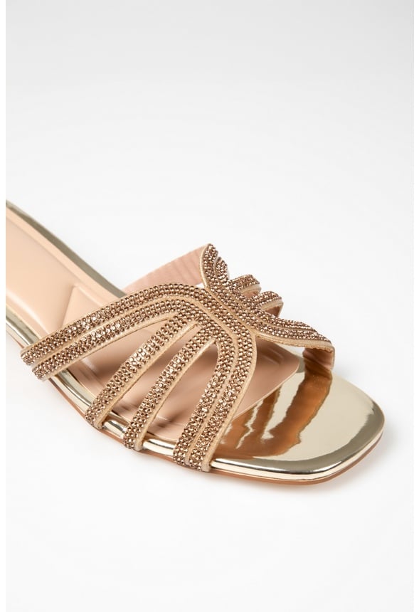 Catalina Block Heeled Sandal Gold