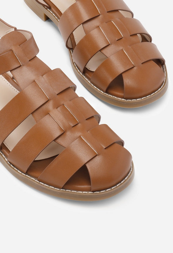 Cage Strap Sandal Brown