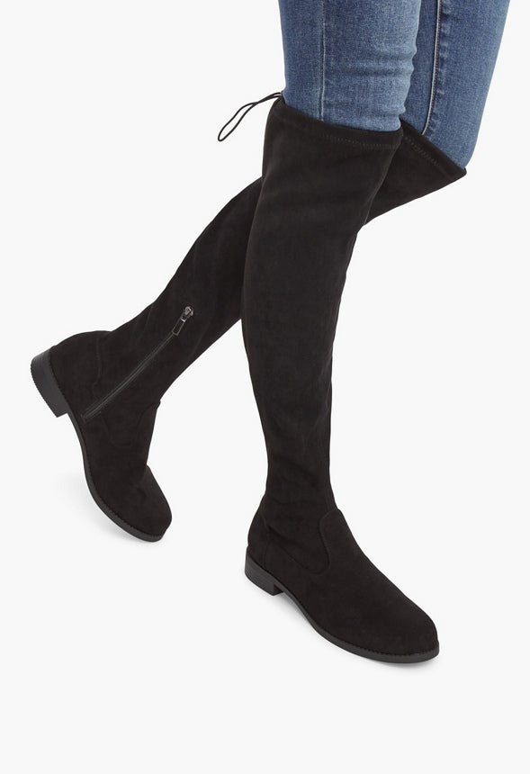 Reena Over-The-Knee Flat Boot Black
