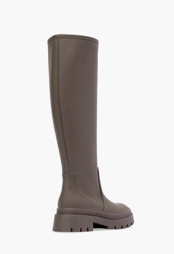 Cassietta Over-The-Knee Flat Boot Army Fatigue Green