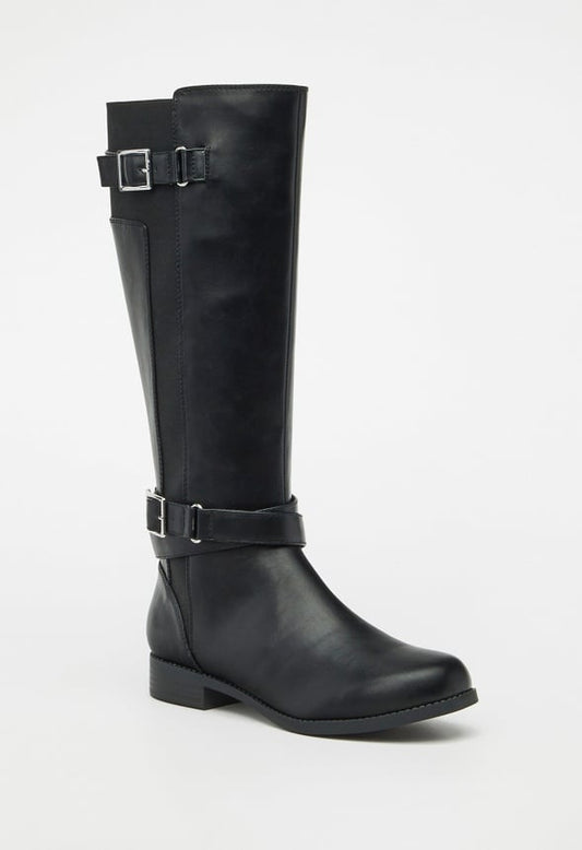 Valerie Flat Boot Black