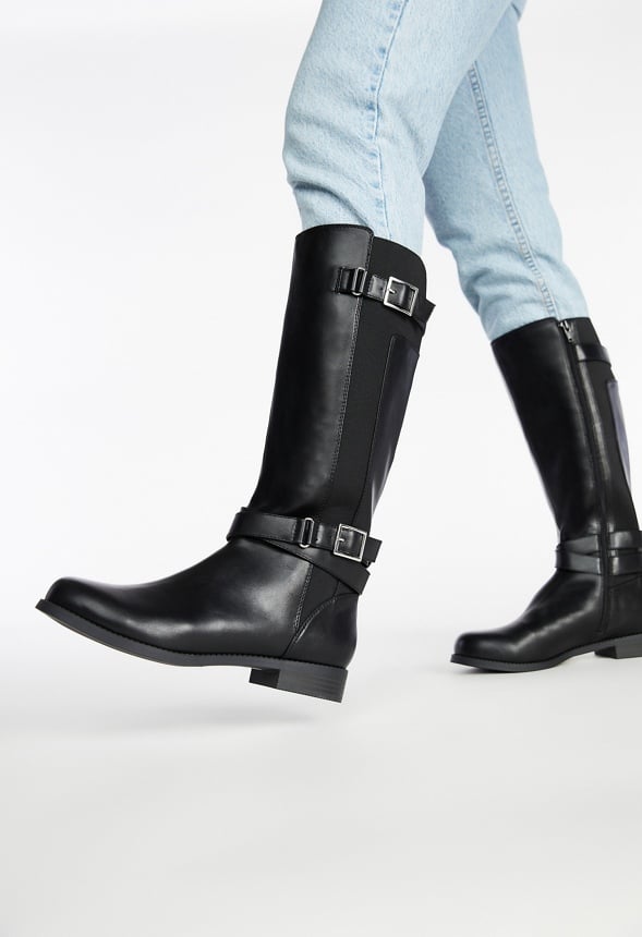 Valerie Flat Boot Black
