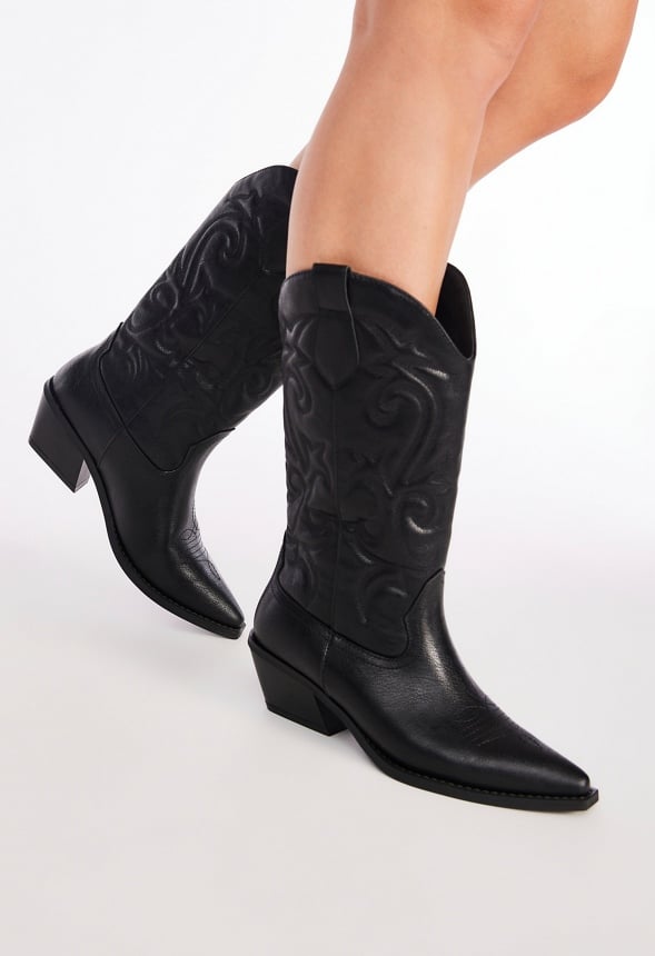 Addie Western Boot Black