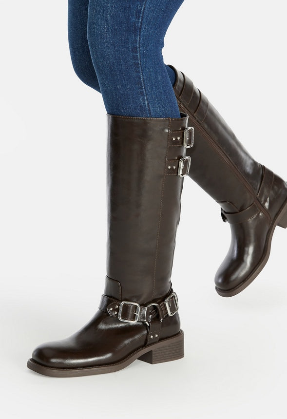 Jordi Flat Boot Cacao Brown