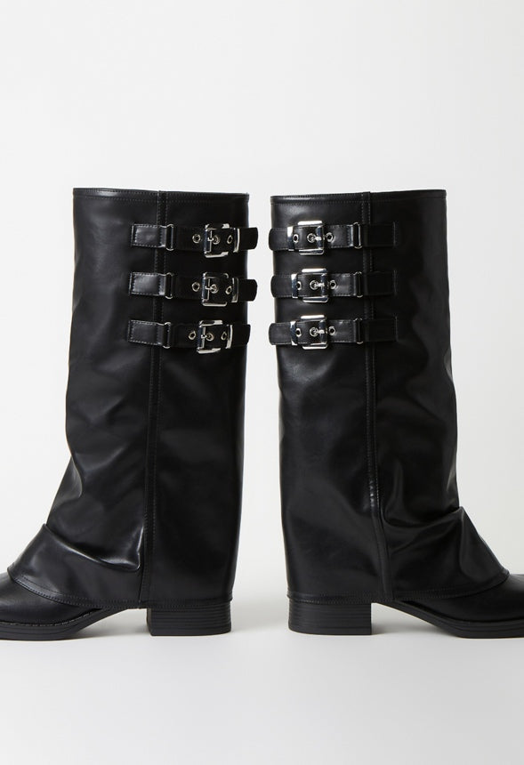 Robbie Flat Boot Black