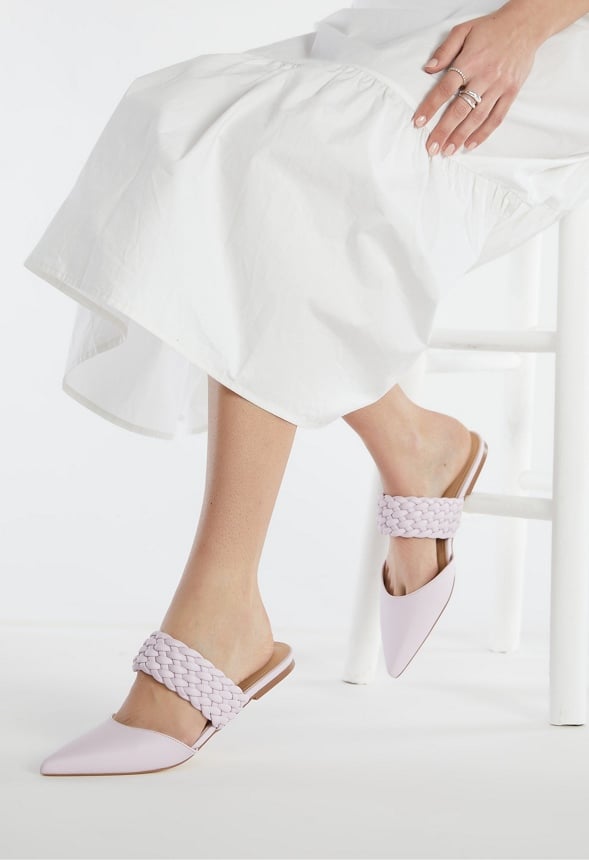 Alanis Pointed Toe Flat Lilac Snow