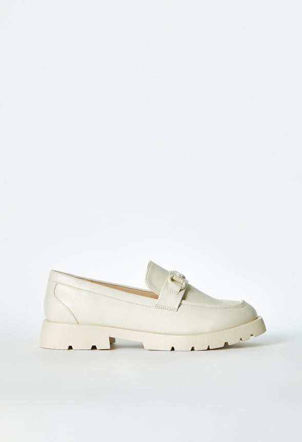 Frankie Flat Loafer Birch White