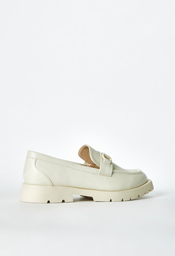 Frankie Flat Loafer Birch White