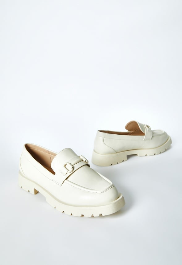 Frankie Flat Loafer Birch White