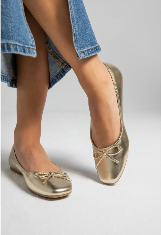 Luciana Ballet Flat Gold