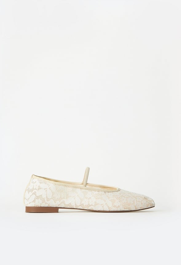 Lucy Mary Jane Flat Birch White