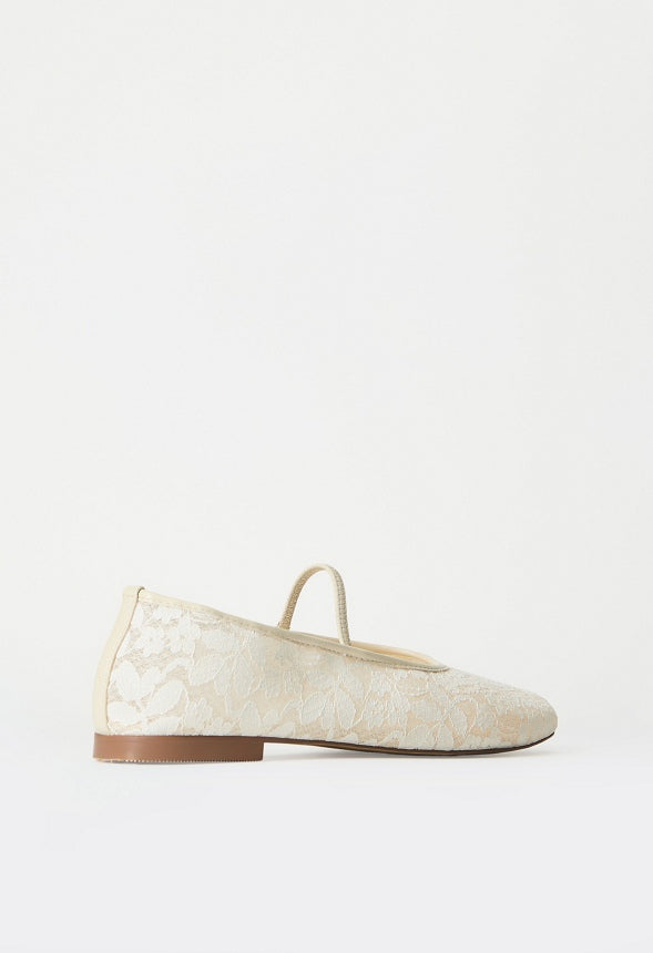 Lucy Mary Jane Flat Birch White