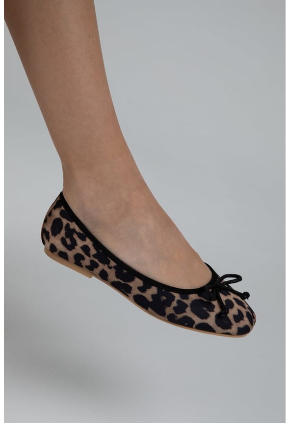Harriet Ballet Flat Leopard Print